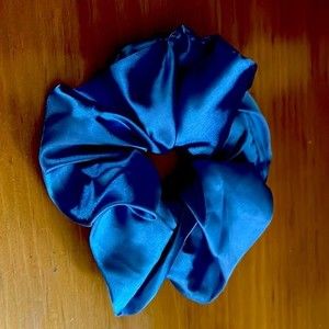 Blue scrunchie